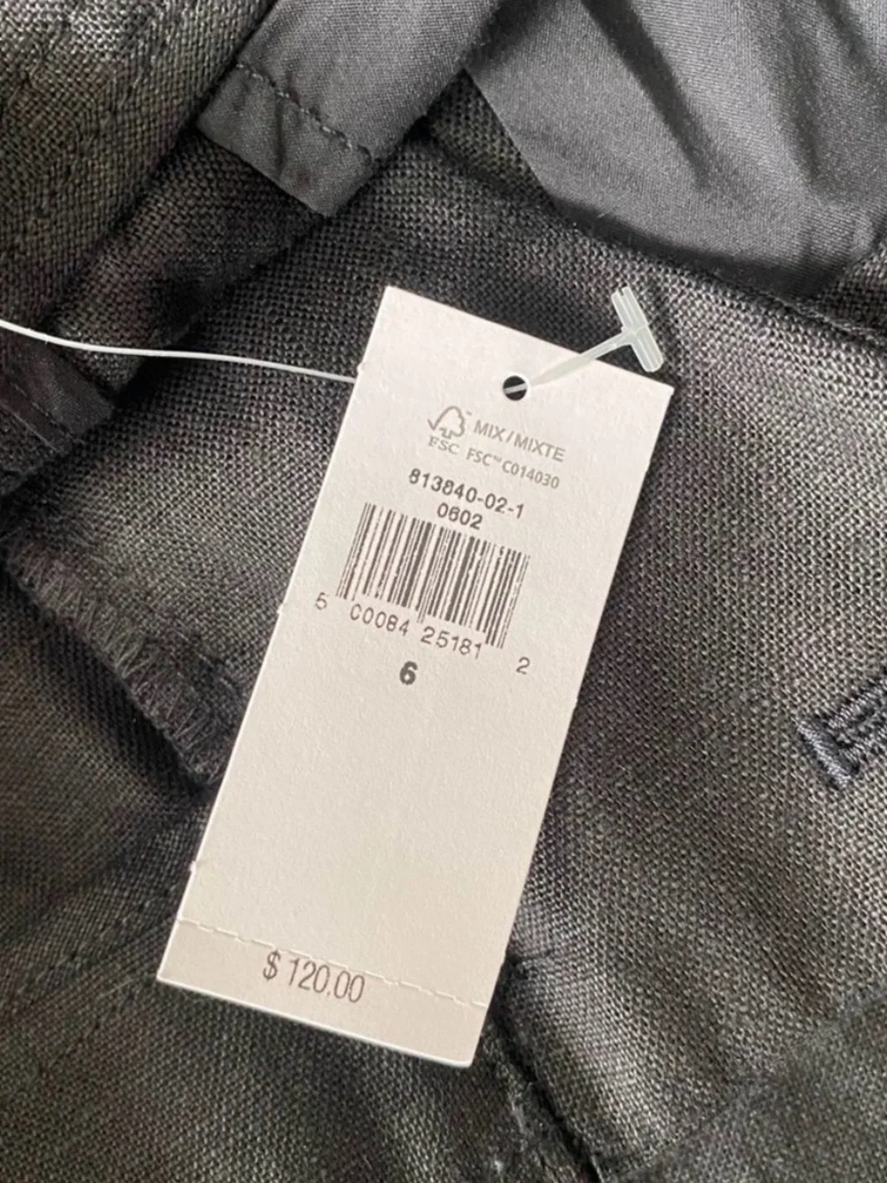 Black dress linen trousers